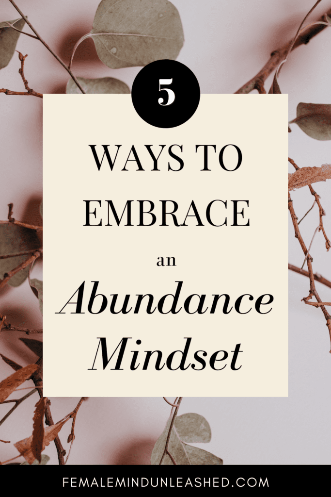 embrace an abundance mindset