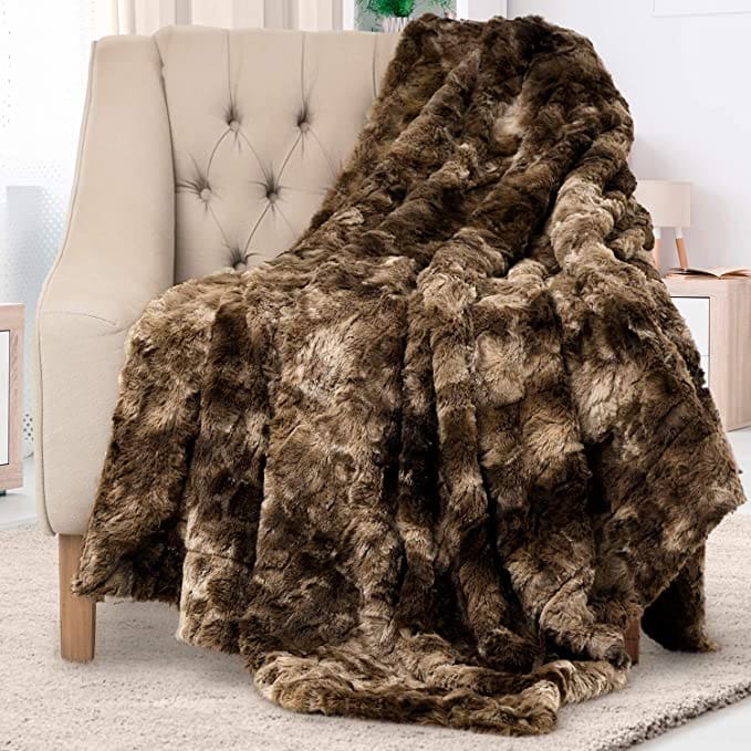 Faux fur throw