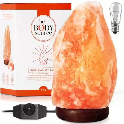 The Body Source Himalayan Salt Lamp includes Lamp Dimmer Switch and Night Light