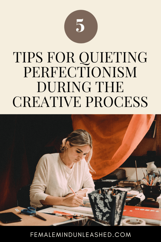 quiet perfectionism in the creative process pinterest pin