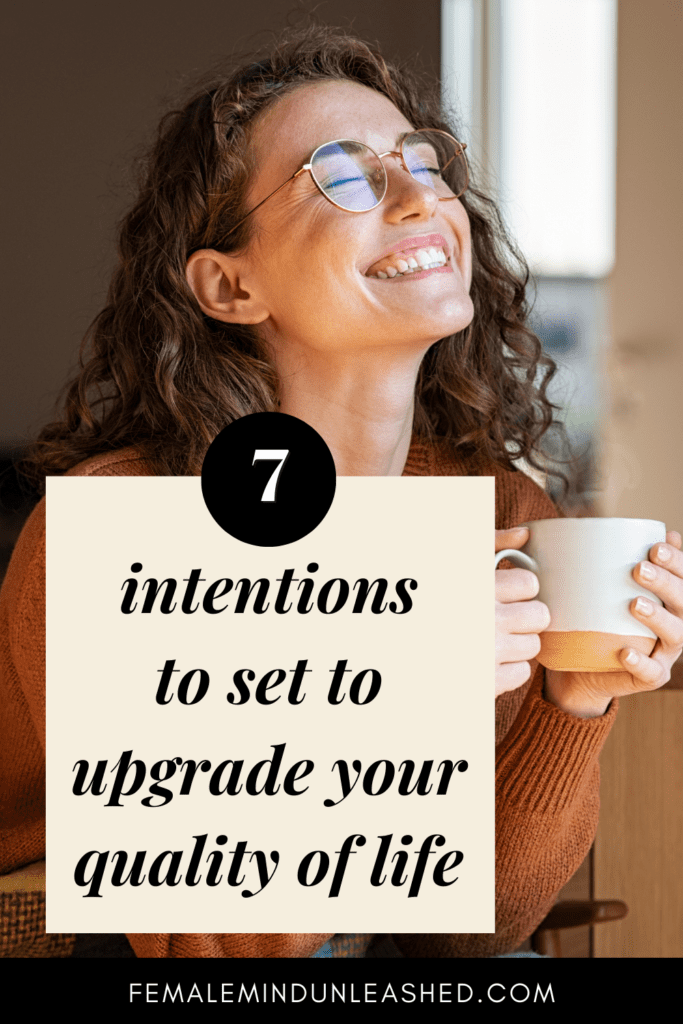 setting intentions to upgrade your life pinterest pin