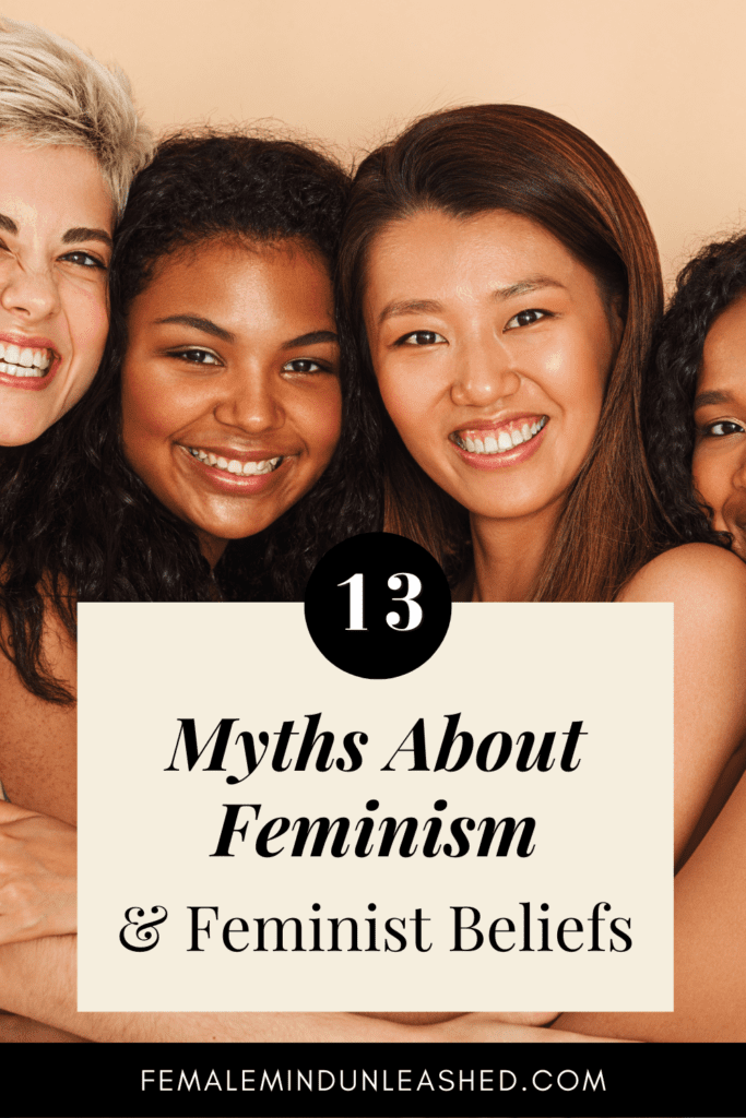 myths about feminism pinterest pin
