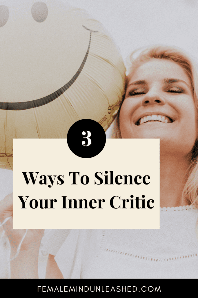 silence your inner critic pinterest pin 